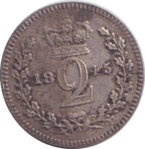 1845 MAUNDY TWOPENCE ( GVF ) 24 - MAUNDY TWOPENCE - Cambridgeshire Coins