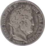 1845 SILVER FRANCE 25 CENTS - WORLD SILVER COINS - Cambridgeshire Coins
