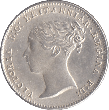 1845 SILVER THREEPENCE ( UNC ) - Threepence - Cambridgeshire Coins