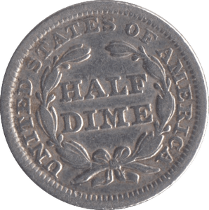 1845 SILVER USA 1/2 DIME - SILVER WORLD COINS - Cambridgeshire Coins