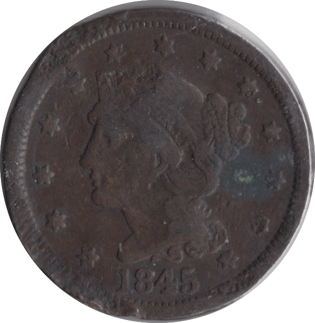 1845 USA ONE CENT - WORLD COINS - Cambridgeshire Coins