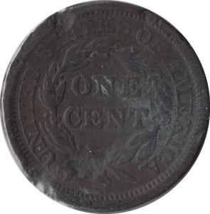 1845 USA ONE CENT - WORLD COINS - Cambridgeshire Coins