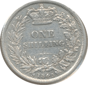 1845 SHILLING ( GVF ) - Shilling - Cambridgeshire Coins