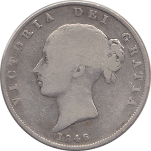1846 HALFCROWN ( FINE ) 6 - Halfcrown - Cambridgeshire Coins