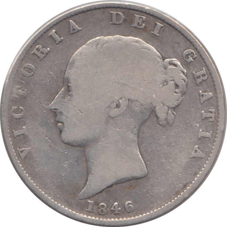 1846 HALFCROWN ( FINE ) 6 - Halfcrown - Cambridgeshire Coins