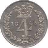 1846 MAUNDY FOURPENCE ( AUNC ) - Maundy Coins - Cambridgeshire Coins
