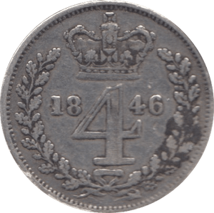 1846 MAUNDY FOURPENCE ( FINE ) - Maundy Coins - Cambridgeshire Coins