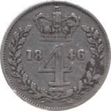 1846 MAUNDY FOURPENCE ( FINE ) - Maundy Coins - Cambridgeshire Coins