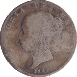 1846 HALFCROWN ( POOR ) - Halfcrown - Cambridgeshire Coins