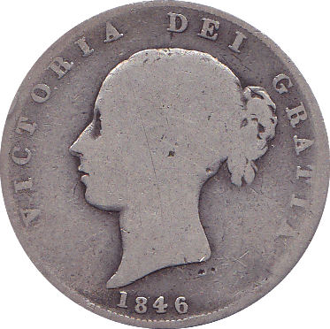 1846 HALFCROWN ( FAIR ) D - Halfcrown - Cambridgeshire Coins