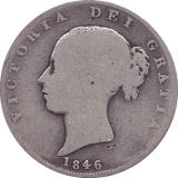 1846 HALFCROWN ( FAIR ) D - Halfcrown - Cambridgeshire Coins