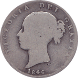 1846 HALFCROWN ( FAIR ) D - Halfcrown - Cambridgeshire Coins