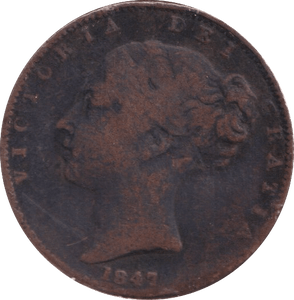 1847 FARTHING ( FAIR ) - Farthing - Cambridgeshire Coins