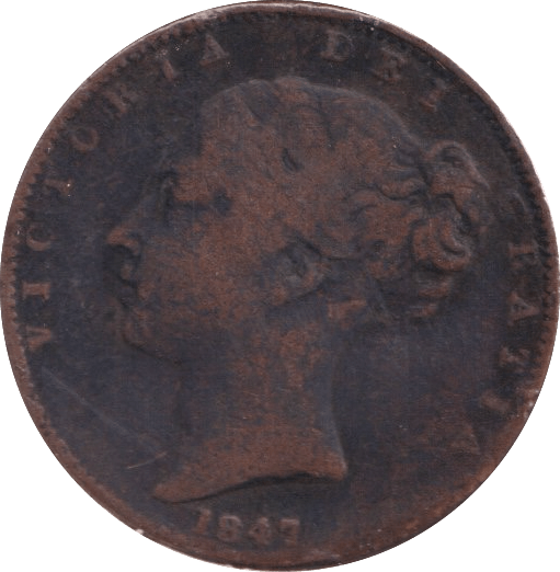 1847 FARTHING ( FAIR ) - Farthing - Cambridgeshire Coins
