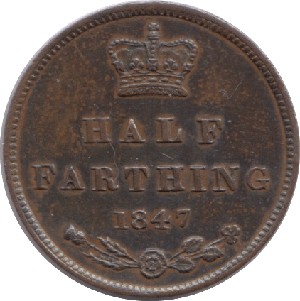 1847 HALF FARTHING ( EF ) - Half Farthing - Cambridgeshire Coins