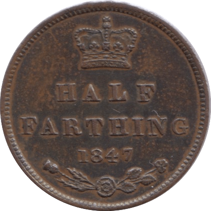 1847 HALF FARTHING ( VF ) - Half Farthing - Cambridgeshire Coins