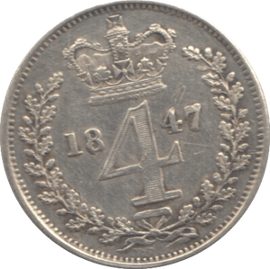 1847 MAUNDY FOURPENCE ( EF ) 2 - MAUNDY COINS - Cambridgeshire Coins