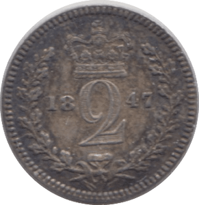 1847 MAUNDY TWO PENCE ( AUNC ) - Maundy Coins - Cambridgeshire Coins