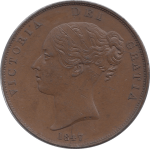 1847 PENNY ( AUNC ) - Penny - Cambridgeshire Coins