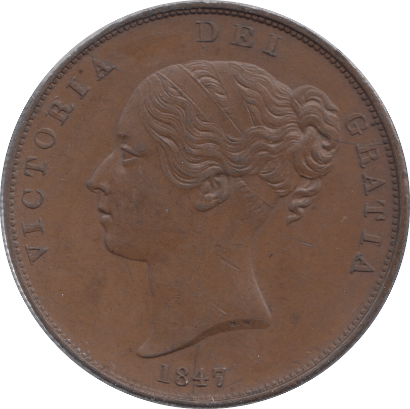 1847 PENNY ( AUNC ) - Penny - Cambridgeshire Coins