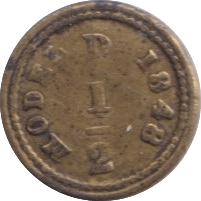 1848 HALF PENNY TOY MONEY - TOY MONEY - Cambridgeshire Coins