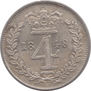 1848 MAUNDY FOURPENCE ( AUNC ) - Maundy Coins - Cambridgeshire Coins
