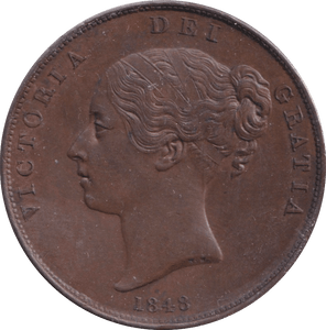 1848 PENNY ( AUNC ) - Penny - Cambridgeshire Coins
