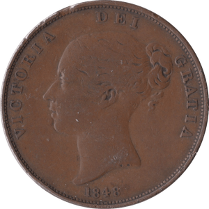1848 PENNY ( FINE ) - Penny - Cambridgeshire Coins