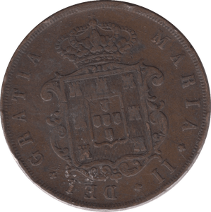 1849 20 CENTAVOS PORTUGAL - WORLD COINS - Cambridgeshire Coins