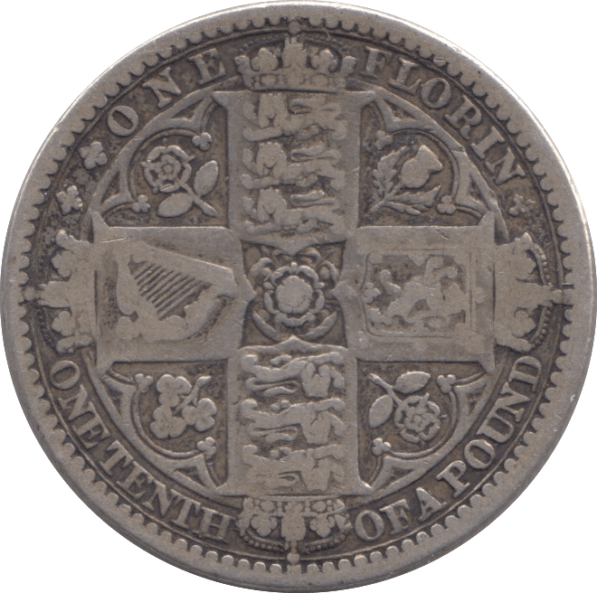 1849 FLORIN ( FINE ) - Florin - Cambridgeshire Coins