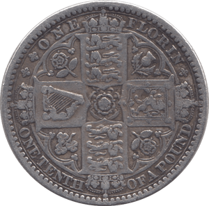 1849 FLORIN ( GF ) - Florin - Cambridgeshire Coins