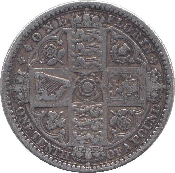 1849 FLORIN ( GF ) - Florin - Cambridgeshire Coins