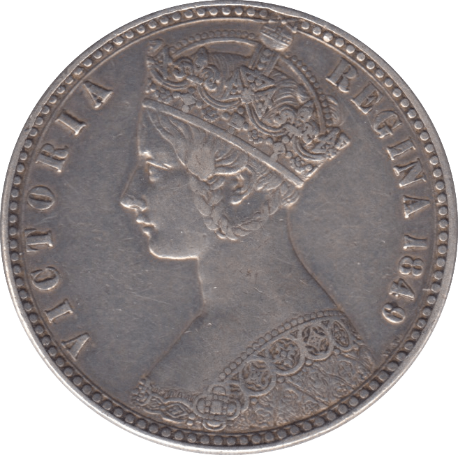 1849 FLORIN ( GVF ) - Florin - Cambridgeshire Coins