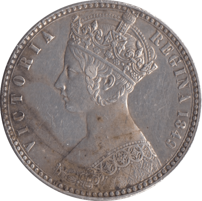 1849 FLORIN ( GVF ) - FLORIN - Cambridgeshire Coins