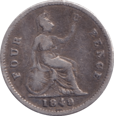 1849 FOURPENCE ( FAIR ) - Fourpence - Cambridgeshire Coins