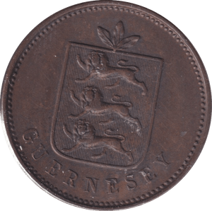 1850 4 DOUBLES GUERNSEY - WORLD COINS - Cambridgeshire Coins