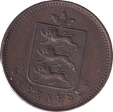 1850 4 DOUBLES GUERNSEY - WORLD COINS - Cambridgeshire Coins