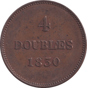 1850 4 DOUBLES GUERNSEY - WORLD COINS - Cambridgeshire Coins