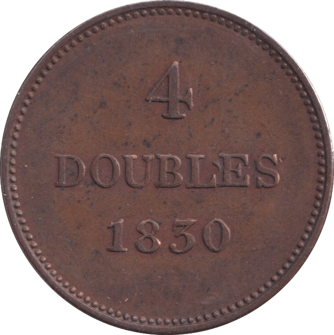 1850 4 DOUBLES GUERNSEY - WORLD COINS - Cambridgeshire Coins