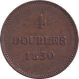 1850 4 DOUBLES GUERNSEY - WORLD COINS - Cambridgeshire Coins