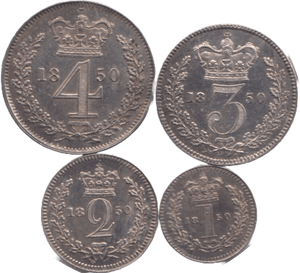 1850 MAUNDY SET VICTORIA - Maundy Set - Cambridgeshire Coins