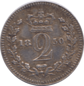 1850 MAUNDY TWOPENCE ( GVF ) - MAUNDY TWOPENCE - Cambridgeshire Coins