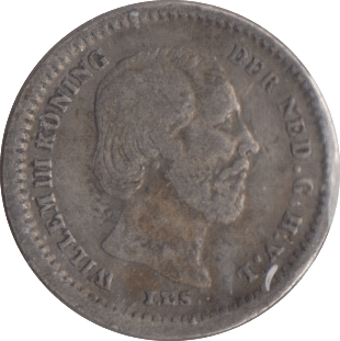 1850 SILVER 5 CENTS NETHERLANDS - SILVER WORLD COINS - Cambridgeshire Coins