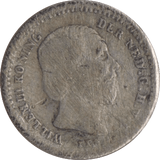 1850 SILVER 5 CENTS NETHERLANDS - SILVER WORLD COINS - Cambridgeshire Coins