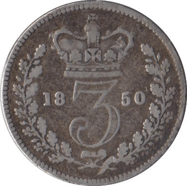 1850 SILVER THREEPENCE ( FINE ) - Threepence - Cambridgeshire Coins