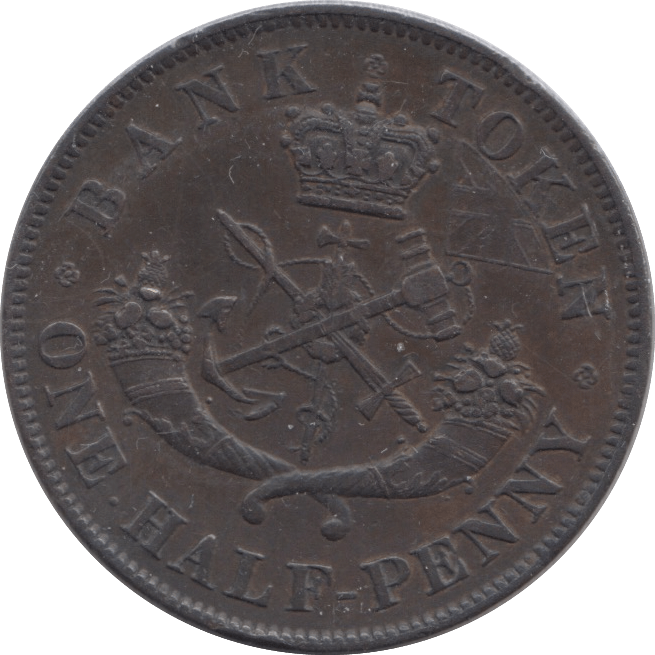 1850 UPPER CANADA HALF PENNY - WORLD COINS - Cambridgeshire Coins