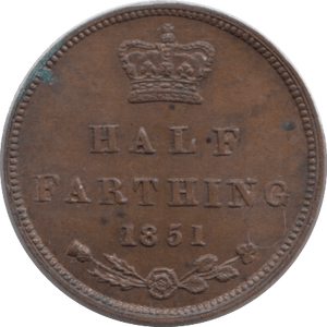 1851 HALF FARTHING ( UNC ) 1 - Farthing - Cambridgeshire Coins