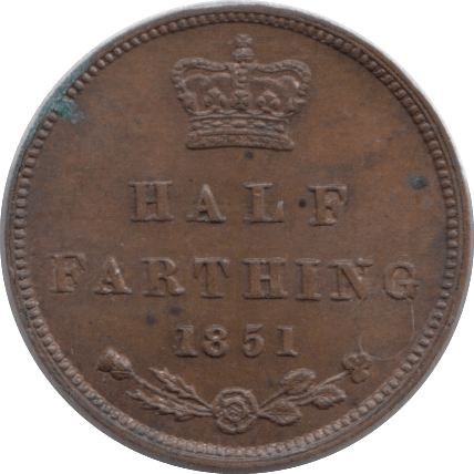 1851 HALF FARTHING ( UNC ) 1 - Farthing - Cambridgeshire Coins