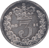 1851 MAUNDY THREEPENCE ( AUNC ) - Maundy Coins - Cambridgeshire Coins