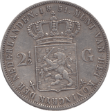1851 SILVER 2 1/2 GULDEN NETHERLANDS - SILVER WORLD COINS - Cambridgeshire Coins
